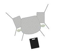 Wiffe Protezione per parabrezza auto, per un look contemporaneo, argento | Green Onion Sun Heat Barrier con finestra laterale e sentinelle di vetro per camion di sicurezza mobili totali del veicolo