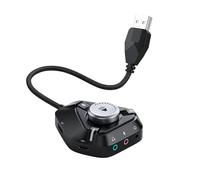 Wiffe Scheda audio USB esterna USB Scheda audio con 3x3.5mm 2xUSB | 3 x 3,5 mm, 2 porte USB, 1 porta di tipo C, porta microfono per cuffie da 3,5 mm,