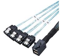 Wiffe SFF-8643 a 4 porte 7Pin Hard Disk Server Cable Cable 0.5m | Cavo di trasmissione del cavo del server di dati del disco rigido per le schede madri del controller dei dischi rigidi server