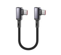 Wiffe Tipo C a Tipo C Cavo 100W Fast Power, Doppia curva tipo c 50CM | Cavo in nylon intrecciato ad angolo di 90 gradi verso il basso, per cellulari, tablet, batterie, computer portatili