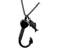 Wiffe Urna crematoria a forma cuore in acciaio | Gioielli commemorativi con pendenti a forma da pesca a forma cuore apribili per conservare le ceneri