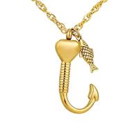 Wiffe Urna crematoria a forma cuore in acciaio | Gioielli commemorativi con pendenti a forma da pesca a forma cuore apribili per conservare le ceneri