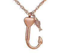 Wiffe Urna crematoria a forma cuore in acciaio | Gioielli commemorativi con pendenti a forma da pesca a forma cuore apribili per conservare le ceneri
