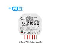 (WiFi 2 Gang Curtain) Modulo interruttore Wi-Fi Moes Smart Zigbee con dimmer per tenda, telecomando con app Smart