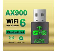 Wifi 6 Mini USB Dongle Scheda di rete BT 5.4 Ricevitore Dongle AX900 Per Win 10/11 PC Dual Band 2.4G/5Ghz