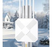 WiFi 6 Ripetitore WiFi Esterno, AX3000 Amplificatore WiFi con Gigabit LAN, IP67 Resistente, 5GHz/2400Mbps e 2,4GHz/600Mbps, Ripetitore WiFi Potente a Lungo Raggio per Giardino, Cortile, Terrazza