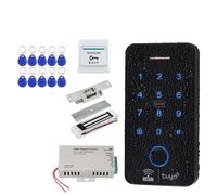 Wifi Bluetooth Tuya APP Kit di sistemi controllo accessi esterni RFID impermeabile con tastiera for impronte digitali, porta serratura magnetica elettrica(Kit7 (180KG ZL Lock))