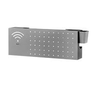 Wifi Box Hider - Wall Mount Internet Organizer for Electronics Network Outlet Guards | Carbon Steel Frame with Ventilated Design, Cable Management Storage, Space Saving Shelf for Living Room TV Deskto