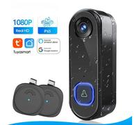 WiFi Campanello Telecamera Senza Fili 1080P Video Esterno Campanello per Porte Telecamera AC DC Videocitofono IP65 Alexa Google Home Security Host and Dingdong