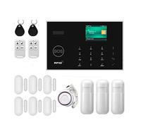 Wifi GSM Burglar Home Security Alarm System Kit Wireless Alarming Tuya SmartLife App supporta il rivelatore cablato wireless Installazione rapida(PG108-2G-D)