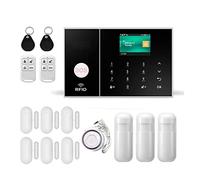 Wifi GSM Burglar Home Security Alarm System Kit Wireless Alarming Tuya SmartLife App supporta il rivelatore cablato wireless Installazione rapida(PG108-4G-J)
