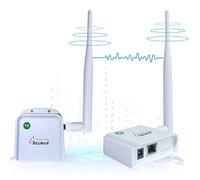 WiFi HaLow, Wireless Bridge 802.11ah, Wi-Fi Halo Point-to-Point Accesso wireless a lungo raggio con antenna ad alto guadagno 2 DBi, ripetitore Ethernet Air Bridge Supporta una distanza di trasmissione