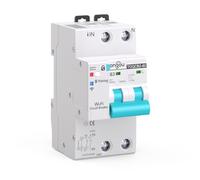 WIFI Intelligent Mini interruttore circuito con monitoraggio dell'energia, controllato da Tuya/Smart Life APP DIY TONGOU (regolabile 1-63A)（2P）