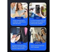 Wifi mini portatile in tempo reale in tempo reale traduttore parlante, schermo da 2,8 pollici traduttore fotocamera vocale intelligente macchina da viaggio 106 lingue traduttrice, nero necessario a