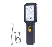 WiFi per microscopio Alternative 3 pollici HD Schermo 500X WiFi per (nero) | Design portatile, 16 LED luminosi, messa a fuoco regolabile, ispezione gioielli, riparazione di circuiti, valutazione antica