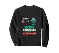 WiFi Piu Forte della Mia Volonta Humor Tech Felpa