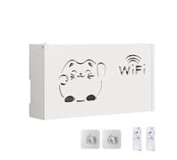WiFi Router Storage Box Space-Saving No-Drilling WiFi Router Rack Holder | Storage Box Cute Organizer for TV Set-Top Boxes Remote Controls Trinkets