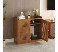 Wifi Router Storage Cabinet con ripiani regolabili da pavimento Router Storage Box Box Box No Back Panel Management Hider Box Modem Organizer Box per Home Office, Nero, L59 x H67 cm