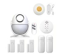 Wifi Smart Home Security di allarme 120dB Funziona con RF433 Rilevatore PIR Sensore porta Smart Life App Antifurto(KIT 8)
