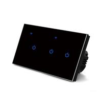 Wifi Smart Wall Switch 2-Way Touch Control per Tuya e per Smart Life App, per Alexa Voice Control, 220V 10A, Pannello in vetro temperato, 2 Gang a 8 Gang Opzioni, per illuminazione domestica (3 gang