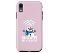 WiFi Snow-Fi Signal Lost Funny winter pun apparel Snowman Custodia per iPhone XR