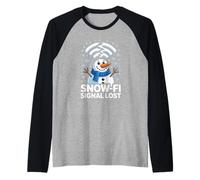 WiFi Snow-Fi Signal Lost Funny Winter Pun Apparel Snowman Maglia con Maniche Raglan