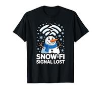 WiFi Snow-Fi Signal Lost Funny Winter Pun Apparel Snowman Maglietta