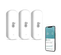 WiFi Tuya, sensore intelligente di temperatura e umidità, igrometro intelligente per allerta, nessun hub necessario, compatibile con Alexa e Google Home, per casa, bambini, garage, collegamento