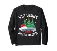 WiFi Wishes And Digital Dreams Christmas IT Technician Maglia a Manica