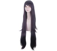 Wig Anime Cosplay Parrucca per Halloween, Moda Festa di Natale, Travestimento, Parrucca, Proiettile, Teoria, Proiettile, Danza Rotonda, Peccato, Legno, Mandarino, Tre Errori 100 cm, Nero, Lilla Perù