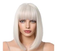Wig Bob Short - Bob Straight Bob Wig - Capelli sintetici resistenti al calore sembrano naturali, corti bob corti da donna