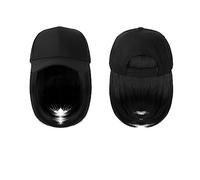 Wig Cap Berretto da baseball Parrucca Cappello sintetico con parrucca for capelli Parrucche nere naturali Cappellino naturale Bobo regolabile for donna(14)