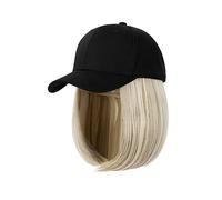 Wig Cap Cap Parrucca sintetica Estensioni dei capelli Parrucche for for donna Berretto da baseball Hip Hop regolabile in fibra ad alta temperatura Bob corto dritto(8)