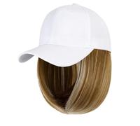 Wig Cap Cap Parrucca sintetica Estensioni dei capelli Parrucche for for donna Berretto da baseball Hip Hop regolabile in fibra ad alta temperatura Bob corto dritto(18)