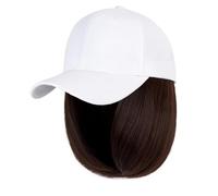 Wig Cap Cap Parrucca sintetica Estensioni dei capelli Parrucche for for donna Berretto da baseball Hip Hop regolabile in fibra ad alta temperatura Bob corto dritto(17)