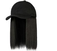 Wig Cap Cap Parrucca sintetica Estensioni dei capelli Parrucche for for donna Berretto da baseball Hip Hop regolabile in fibra ad alta temperatura Bob corto dritto(3)
