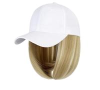 Wig Cap Cap Parrucca sintetica Estensioni dei capelli Parrucche for for donna Berretto da baseball Hip Hop regolabile in fibra ad alta temperatura Bob corto dritto(19)