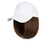 Wig Cap Cap Parrucca sintetica Estensioni dei capelli Parrucche for for donna Berretto da baseball Hip Hop regolabile in fibra ad alta temperatura Bob corto dritto(14)