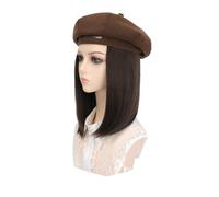 Wig Cap Cappello for parrucca for alla moda da donna Berretto for capelli lisci di media lunghezza con for regolabile(A)