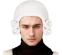 Wig Cap coloniale giudice storico storico parrucca sintetica bianca divertente fondatrice padre avvocato per uomini costume di halloween cosplay vestire il vecchio costume