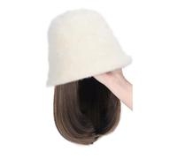 Wig Cap Parrucca da donna, cuffia for parrucca ondulata, for marrone e nera, in fibra sintetica resistente al calore dall'aspetto naturale, adatta for l'uso quotidiano nelle feste(03)