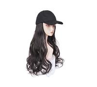 Wig Cap Parrucche ondulate sintetiche con berretto da baseball for cappello. Estensioni dei capelli for le donne(1)