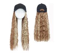 Wig Cap Parrucche sintetiche for capelli ondulati naturali Berretto Parrucca da baseball dritta Bob riccia Cappello regolabile con(14)