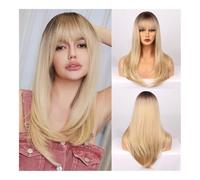 Wig, Ciocche eleganti: la parrucca alla moda con capelli lunghi lisci e frangia ordinata: libera la tua personalità Urban Chic,Human hair wig