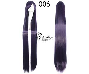 Wig di cosplay 12 colori 150 cm di lunghezza dritta resistenti al calore sintetico parrucca Wig Women Universal Cartoon parrucca Blara Blu Blonde Anime Party Perucas 6