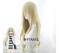 Wig for anime Angels of Death Rachel Gardner Ray 80 cm Long Straight Blonde Cosplay Wig Synthetic Full Hair + Wig Cap Angels of Death as the picture
