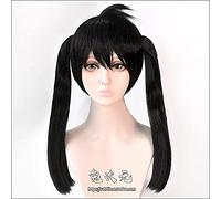 Wig for Anime Fire Force Enen no Shouboutai Kotatsu Tamaki Cosplay Lungo Nero Resistente Al Calore Parrucca Sintetica Dei Capelli + Protezione Della Parrucca Gratuita