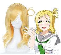 Wig for Anime LoveLive!Sole!! Parrucche Cosplay Mari Ohara Lemon Gold Parrucche di Carnevale di Halloween Parrucche Cosplay da donna