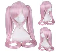 Wig for Anime Vocaloid Hatsune Miku Parrucca Sintetica Coda di Cavallo Black Rock Shooter Senbon Zakura Parrucca Cosplay Capelli Lunghi Parrucche D'argento + protezione della parrucca One Size 5 parr