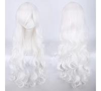 Wig for Anime Wigs Cosplay Christmas Cospay Wig 80Cm Long Curly Hair Universal Style Thick Air Curling Face Headgear Color:Jf80-25